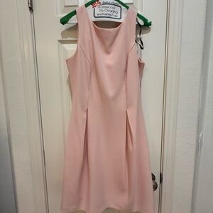 Vince Camuto Pink Pleated Midi Dress